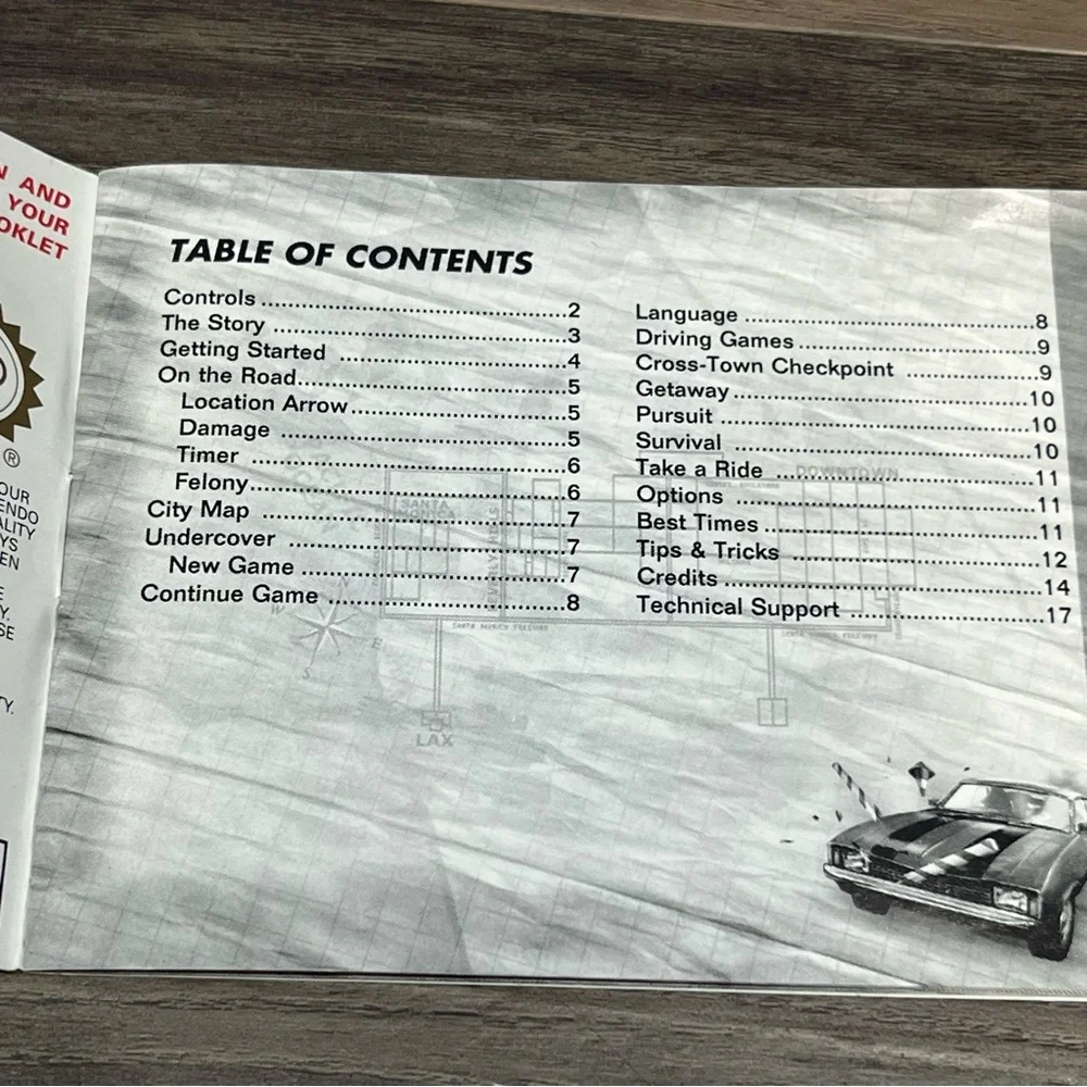 Vintage 2000 Game Boy Color Driver Instruction Manual Only You Are The Wheelman